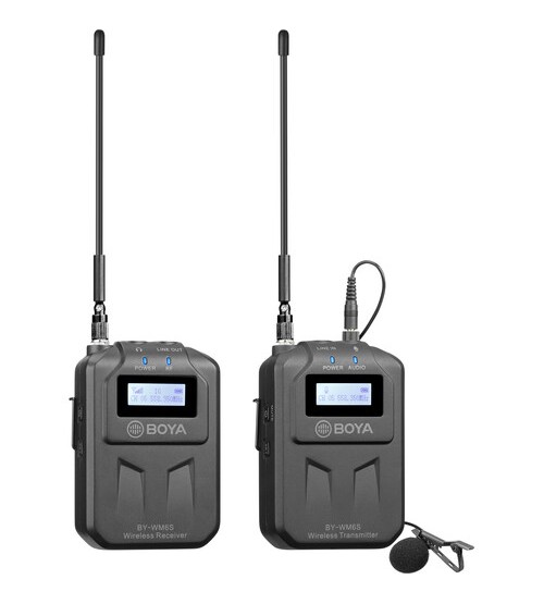 BOYA BY-WM6S Camera-Mount Wireless Omni Lavalier Microphone System (556 to 576 MHz)